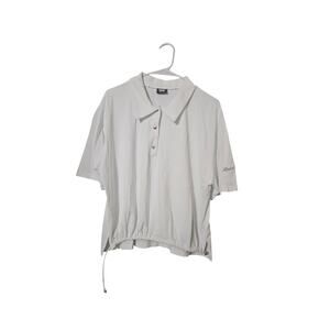 PXG Womens Crop Top Golf Polo White Size Large